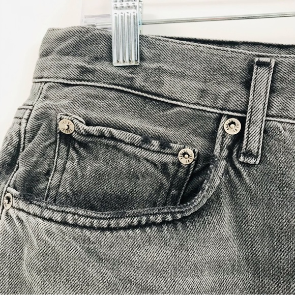 Agolde High Rise Riley Cutoff Denim Shorts in Gray Size 31 - Picture 2 of 6